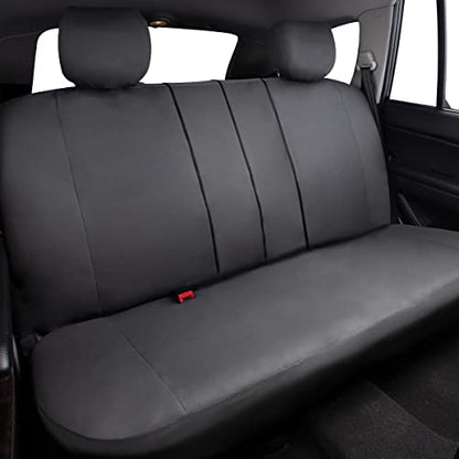 Flying Banner Car Seat Covers Front Seats Rear Bench Polyester car seat Protectors Easy installations Rear Bench Split Classic Man Lady Truck - color: Solid Gray