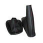 Car Gear Shift Knob Cover + Manual Handbrake Gaiter Boot Leather Cover for BMW 3 Series E30 E34 E36 E46 E46 M3 Z3,Auto Shifter Shift Boot Cover Accessories