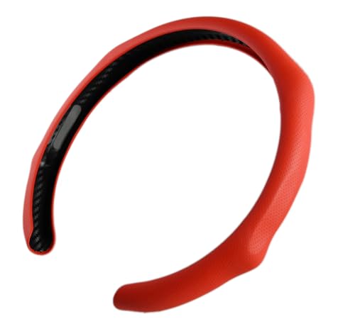 Quick Install Sporty Red Perforated Nappa Leather Steering Wheel Cover Anti-Slip Universal fit 14 ½ to 15 inches Car SUV Pickup Steering Wheel - color: Red, size: Perforated Nappa Leather