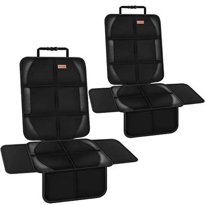 Car Seat Protector Covers for Child Car seat mat, 600D Waterproof Non-Slip with Storage Pockets, Cushion Protectors Large Size, Prevent Dirt Scratches (Black 2)