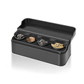 Compact Coin Holder for Car - 4 Compartment&Automatically Holds Coins Coin Organizer(1 Dollar,Quarter,Dimes) - Universal Center Console Coin Case for Car Taxi SUV Truck