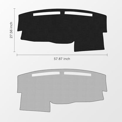 KUST Black Dash Cover for Nissan Titan 2004-2010 2011 2012 (Without Sensor, No Navi Holes) Polyester Dashboard Cover Non-Slip Center Console Dash Cover Titan Interior Accessories Sunshade No Glare - size: Titan 04-12(Black)
