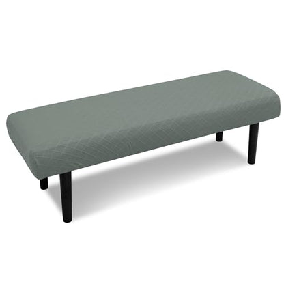 Stretch Bench Covers, Bench Seat Covers, Bench Cushions Covers, Printed Bench Seat Protector, Washable Bench Slipcover, Rectangle Bench Covers for Dining Room, Living Room, Kitchen(Argyle pea green) - color: Argyle Pea Green