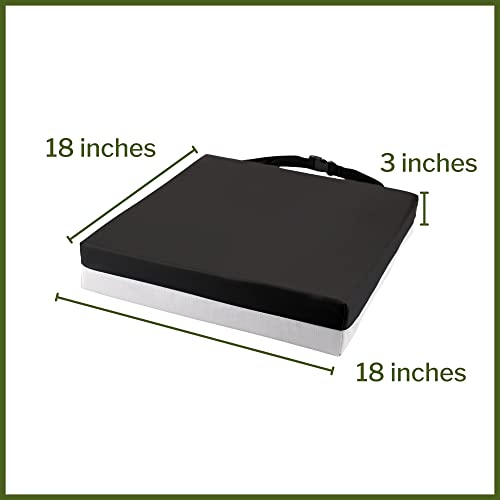 McKesson Seat Cushion for Wheelchairs and Office Chair, Foam/Gel, 18 in x 18 in x 3 in, 1 Count - size: 18x18x3 Inch (Pack of 1)