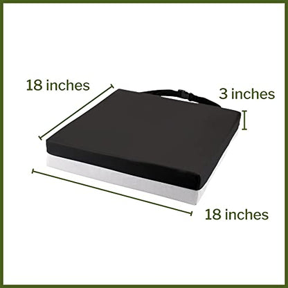 McKesson Seat Cushion for Wheelchairs and Office Chair, Foam/Gel, 18 in x 18 in x 3 in, 1 Count - size: 18x18x3 Inch (Pack of 1)