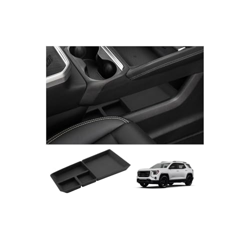 LUWU 2025 GMC Terrain Lower Center Console Organizer Compatible with 2025 2026 GMC Terrain Accessories Armrest Console Organizer Armrest Insert Tray Terrain 2025 Accessories Black 2-Pack - color: 2025 2026 Terrain Lower Organizer 2-Pack