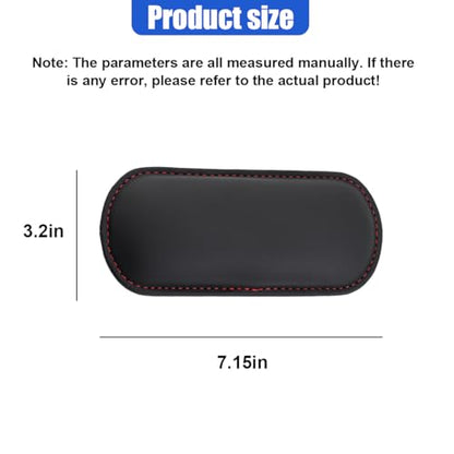 2PCS Car Door Armrest Pads, Soft Leather Memory Foam Car Arm Rest Cushion Pad for Elbow Leg and Knee Support, Universal Comfortable Auto Center Console Pillow for Most Vehicles (Black)