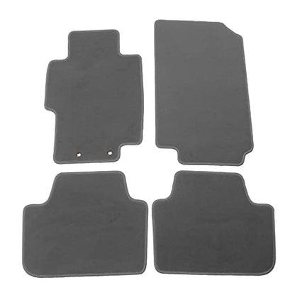 IKON MOTORSPORTS, Floor Mat Compatible with 2004-2008 Acura TSX, Factory Fitment Gray/Grey Nylon Front & Rear Car Floor Mats Liner Carpets Replacement 4PCS, 2005 2006 2007