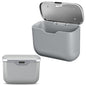Car Trash Can with Lid - 2-in-1 Leather Top Car Garbage Can & Storage Box | Leakproof, Waterproof Hanging Auto Trash Bin for Back of Seat, Door, SUVs, Trucks, Sedans Grey - color: Grey