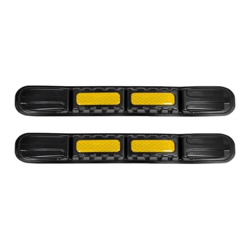2 PCS Car Bumper Guard Strip, Anti-Collision Foldable Bumper Protector Trim with Strong Reflective Patch, 9.6" x 0.45" Car Door Edge Guards, Universal Car Night Safe Drive Accessories (Yellow)