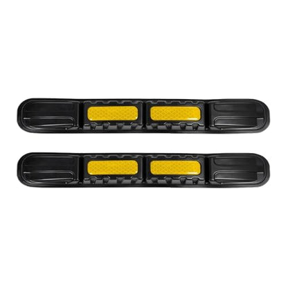 2 PCS Car Bumper Guard Strip, Anti-Collision Foldable Bumper Protector Trim with Strong Reflective Patch, 9.6" x 0.45" Car Door Edge Guards, Universal Car Night Safe Drive Accessories (Yellow)