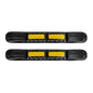2 PCS Car Bumper Guard Strip, Anti-Collision Foldable Bumper Protector Trim with Strong Reflective Patch, 9.6" x 0.45" Car Door Edge Guards, Universal Car Night Safe Drive Accessories (Yellow)