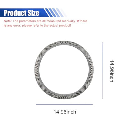 Elastic Stretch Steering Wheel Cover, 15" Breathable Microfiber Ice Silk Steering Wheel Protector, Universal Anti-Slip Car Warm in Winter&Cool in Summer Accessories for Men Women (Gray) - color: Gray
