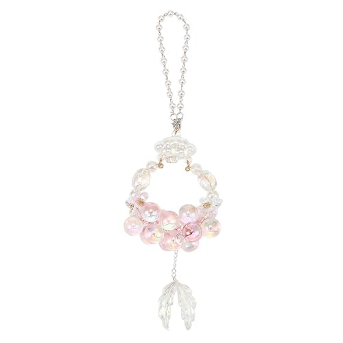 Crystal Ball Car Rear View Mirror Hanging Charms Pendant Lucky Hanging Ornament Car Interior Decorations, Pink - color: Crystal Ball - Pink Charm