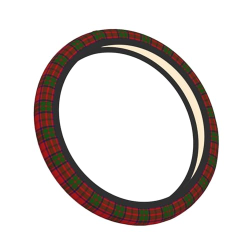 Thickened Elastic Steering Wheel Cover, Grant Tartan red Green Plaid Ultra, Soft, Breathable, Fit for Cars, SUVs, Trucks, Stylish Comfortable Grip - color: Grant Tartan Red Green Plaid