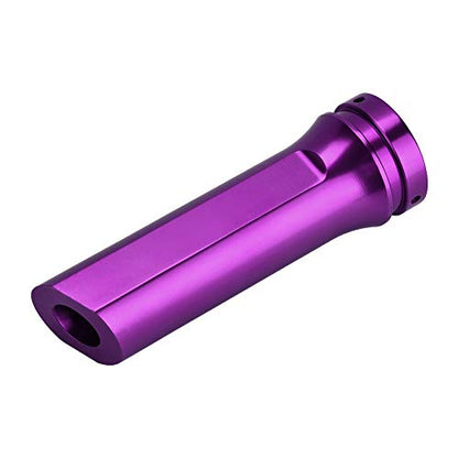 Universal Auto Aluminum Handbrake Cover, Wave Shaped Purple Finish Handle Protector Decorative Hand Brake Sleeve Car Modificate Accessories