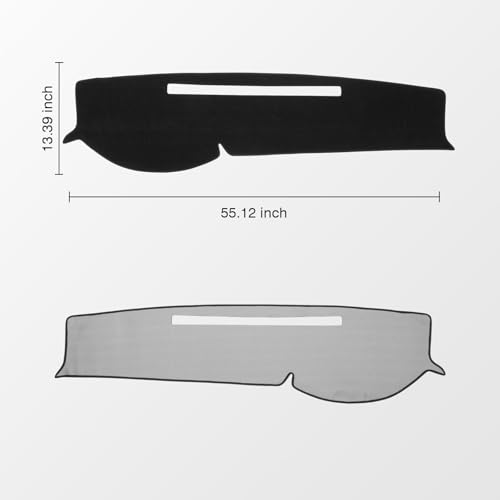 KUST Black Dash Cover for Toyota Tacoma 2005-2012 2013 2014 2015 Pickup Non-Slip Dashboard Cover Polyester Center Console Dash Cover Interior Accessories for Tacoma Windshield Sunshade No Glare - size: Tacoma 05-15(black)