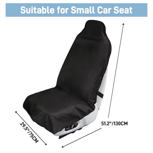 Waterproof Car Seat Cover Towel, Universal Fit Seat Protector for Cars and Small SUVs Anti-Slip Front Seat Protectors for Gym, Pets & Travel, Black, Machine Washable