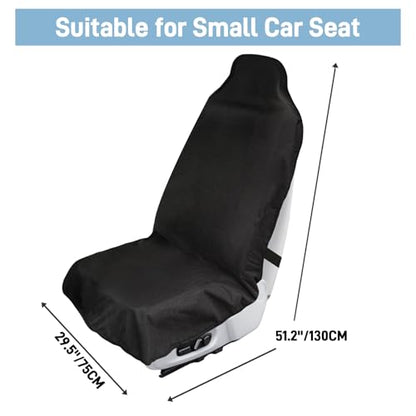 Waterproof Car Seat Cover Towel, Universal Fit Seat Protector for Cars and Small SUVs Anti-Slip Front Seat Protectors for Gym, Pets & Travel, Black, Machine Washable