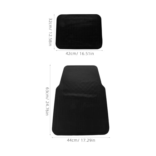 Ciieeo Car Floor Mats 4pcs Set Waterproof PVC Auto Floor Protection Mats Non-Slip Sturdy Front and Rear Seat for Seasons