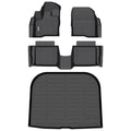 GINOWY-Floor Mats & Cargo Liner for Ford Taurus 2010-2019, TPE All Weather Taurus Car Mats, Custom Non-Slip Trunk Mat Floor Liners Waterproof Heavy Duty Taurus Accessories Black - style: 10) for Ford Taurus 2010-2019 Floor Mats