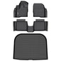 GINOWY-Floor Mats & Cargo Liner for Ford Taurus 2010-2019, TPE All Weather Taurus Car Mats, Custom Non-Slip Trunk Mat Floor Liners Waterproof Heavy Duty Taurus Accessories Black - style: 10) for Ford Taurus 2010-2019 Floor Mats