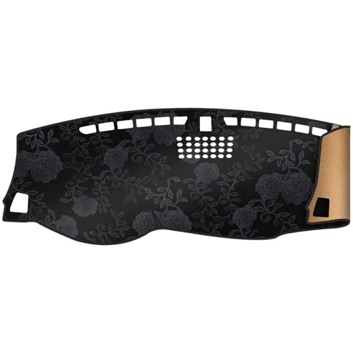 Dash Cover, Anti-Glare, Sun Protection, Dustproof, UV-Proof, Dashboard Covers, Interior Car Accessorie Fit for 2017-2022 KI-A Sportage, Black Patterned Flannel - color: Black Patterned Flannel, size: Fit for 2017-2022 KI-A Sportage