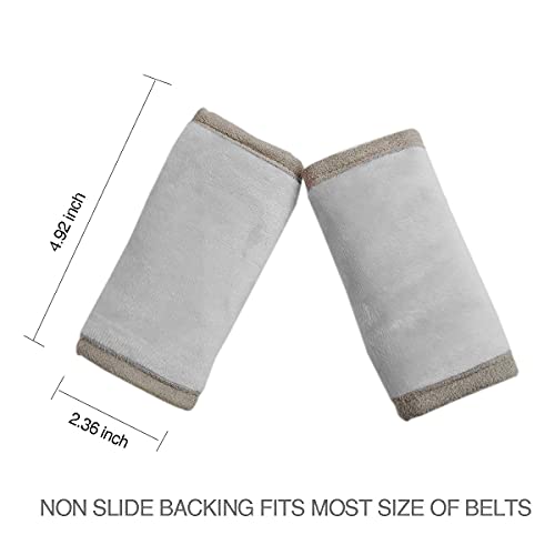 Car Seat Strap Covers for Baby Kids, Seat Belt Covers Strap Pads Cushion for boy Girl, Protect Neck and Shoulder rubbing, Anti-Slip Design, Universal for Stroller/Carrier/Pushchair Grey - color: Solid Grey