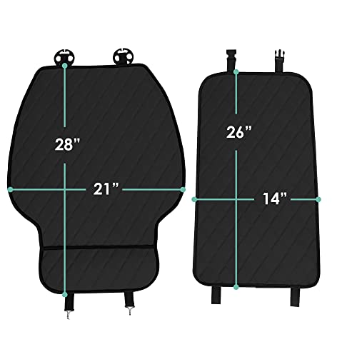 FH Group Car Seat Cushion – Neosupreme Single Front Seat Cover with Front Pockets, Airbag Compatible, Universal Fit Car Seat Cushion for Driver or Passenger Seat, SUV, Truck, Sedan & Van – Black - color: Black, style: Front