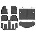 HAFIDI® Floor Mats & Cargo Liner & Seatback Cargo Set Fit for 2020-2023 Mazda CX9 (6 Seater Models with 2nd Row Bucket Seats Without Center Console) TPE Full Set Floor Mats Custom Accessories - Black - style: 12) For CX9 6 Seats 2020-2023 Full Set