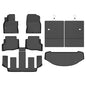 HAFIDI® Floor Mats & Cargo Liner & Seatback Cargo Set Fit for 2020-2023 Mazda CX9 (6 Seater Models with 2nd Row Bucket Seats Without Center Console) TPE Full Set Floor Mats Custom Accessories - Black - style: 12) For CX9 6 Seats 2020-2023 Full Set