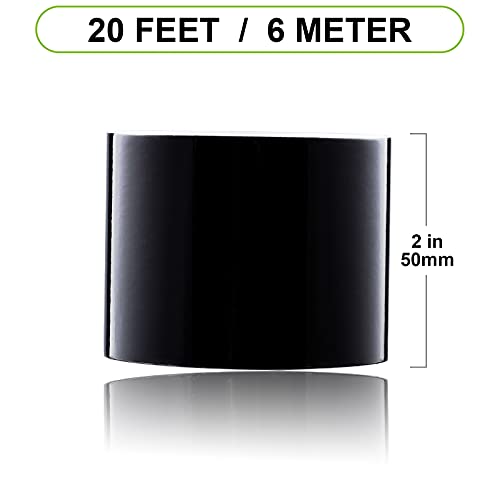 Spurtar Gloss Black Vinyl Wrap 2 Inch x 20ft Satin Black Vinyl Car Tape Adhesive Chrome Delete Automotive Tape for Vehicle Exterior Accessories DIY Car Wrapping Paper Vehicle Door Edge Sticker - size: 2 in x 20 ft