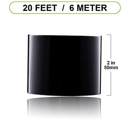 Spurtar Gloss Black Vinyl Wrap 2 Inch x 20ft Satin Black Vinyl Car Tape Adhesive Chrome Delete Automotive Tape for Vehicle Exterior Accessories DIY Car Wrapping Paper Vehicle Door Edge Sticker - size: 2 in x 20 ft