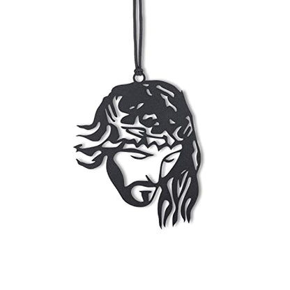Rear View Mirror Accessories - Car Mirror Hanging Accessories - Car Pendant, Car Charms Ornament - Swinging Ornaments Cars Accessory for Men and Women Hanger - Black (Jesus Cross Siluette) - style: Jesus Cross Siluette