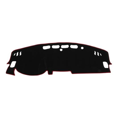 Dash Cover for Nissan Altima 2019-2025 No Hud Dashboard Cover Car Interior Anti-Slip/Anti Dust Polyester Black with Red Edge 1 Pcs - color: Black with Red Edge