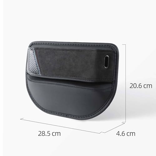 BETTERHUMZ Car Seat Gap Filler Organizer Compatible with BMW BMW G30 G20 F40 G21 G28 G11 G12 Z4 G32 G29 X1 X2 X3 X4 Series for Alcantara Car Side Seat Storage Box Accessories (carbon leather)