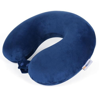 SAIREIDER Neck Pillows for Travel-Head Neck Support Travel Pillow for Traveling, Car, Home, Office Adjustable(Navy Blue) - color: Navy Blue