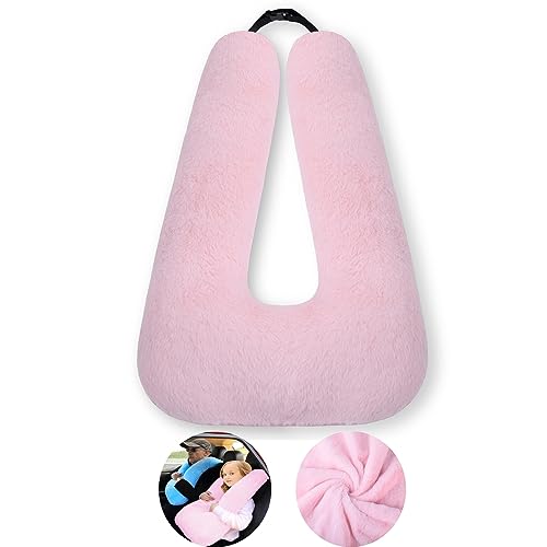 Travel Pillow Cushion for The Back Seat of Car Car Pillow for Kids A Sleeping Artifact Suitable for Long-Distance Travel of Adults and Children Travel Pillow for Kids Pink - color: A-pink