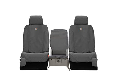 Covercraft Carhartt SeatSaver Custom Seat Covers | Fits 2015-2018 Ford F-150 | 1st Row 40/20/40 Bench Seat, Duck Weave Gravel