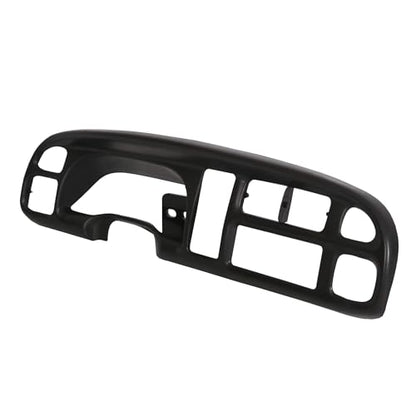 ECOTRIC Dash Board Bezel Cover Compatible with 1998-2002 Dodge Ram 1500 2500 3500 Truck Replace for 68042746AC, 5GK51DX9AA, 5EU11DX9AB w/Clips - size: Dash Bezel W/O Vents