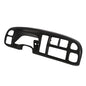 ECOTRIC Dash Board Bezel Cover Compatible with 1998-2002 Dodge Ram 1500 2500 3500 Truck Replace for 68042746AC, 5GK51DX9AA, 5EU11DX9AB w/Clips - size: Dash Bezel W/O Vents