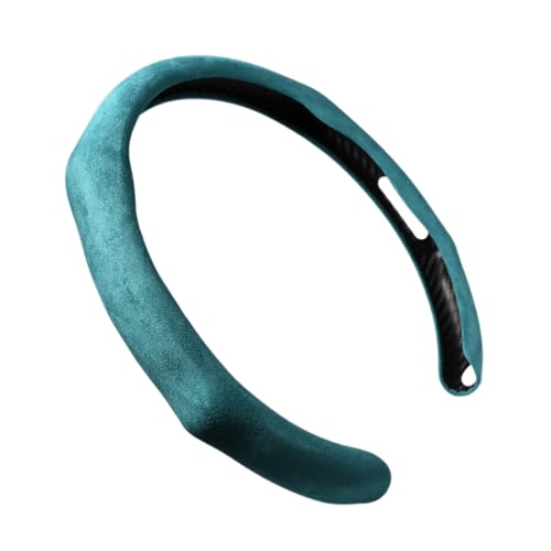 Quick Install Sporty Lake Blue Suede Steering Wheel Cover Universal fit Any 14 ½ to 15 inches Car SUV Pickup Azure Blue Cerulean Cyan - color: Lake Blue, size: Suede