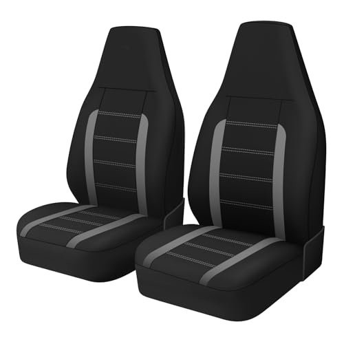AUTOYOUTH Car Seat Covers - Achieve The Perfect Combination of Style and Protection with Universal Fit for Sedan, Truck, SUV (Gray) - color: Gray