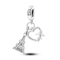 NARMO Charms for Bracelets 925 Sterling Silver Star Dangle Charms Car Keys Lipstick Dangle Charm Beads for Women Bracelets Necklace - color: Love in Paris