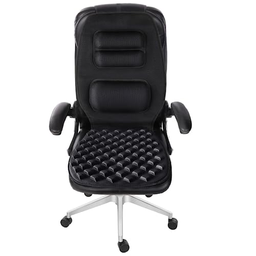 FOMI Premium Gel Cushion and Firm Back Support | Seat Cushion Pad and Upper Lower Thoracic and Lumbar Pillow for Car, Office Chair | Pressure Sore, Coccyx Pain Relief | Posture Aid (Bubble Gel)