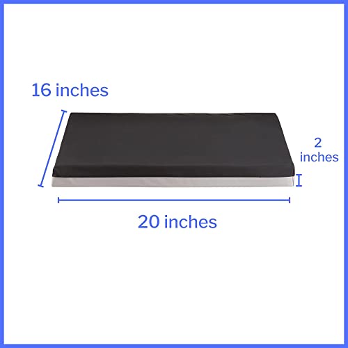 McKesson Seat Cushion for Wheelchairs and Office Chair, Foam/Gel, 20 in x 16 in x 2 in, 1 Count - size: 20x16x2 Inch (Pack of 1)