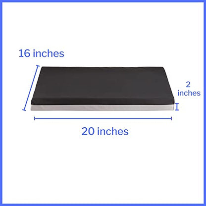McKesson Seat Cushion for Wheelchairs and Office Chair, Foam/Gel, 20 in x 16 in x 2 in, 1 Count - size: 20x16x2 Inch (Pack of 1)