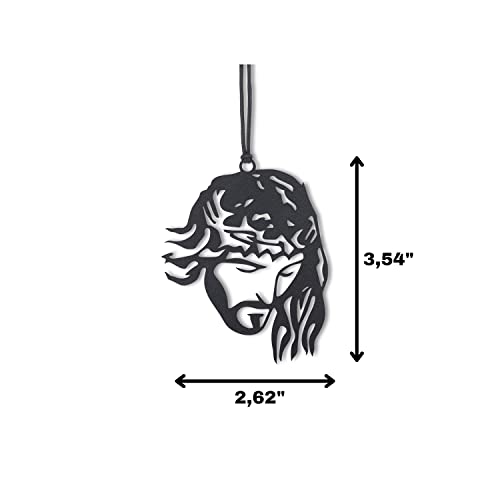 Rear View Mirror Accessories - Car Mirror Hanging Accessories - Car Pendant, Car Charms Ornament - Swinging Ornaments Cars Accessory for Men and Women Hanger - Black (Jesus Cross Siluette) - style: Jesus Cross Siluette