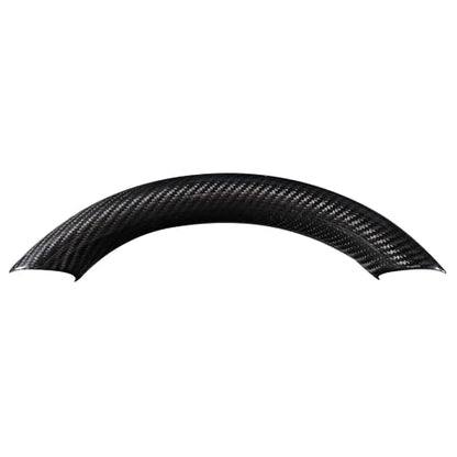 JSWAN Real Carbon Fiber Steering Wheel Cover for Tesla Model 3 2017 to 2023 Model Y 2020 to 2024 Steering Wheel Cover Steering Wheel Wrap Protector Interior Accessories (Bright Black Upper Part)