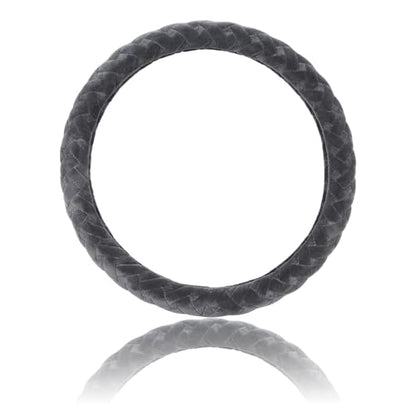 Flying Banner car Steering Wheel Cover Massage Velvet Warm Universal Size 15 inches SUV Truck Anti Slip Odorless Summer Winter (Gray, Velvet Massage) - color: Gray